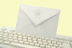 envelope on keyboard
